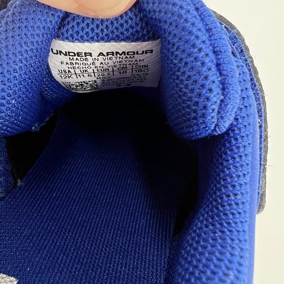 Under Armour Boy Assert 8 Athletic Running Shoes sz 12 Kid's Royal Blue/Red NEW - Picture 5 of 6